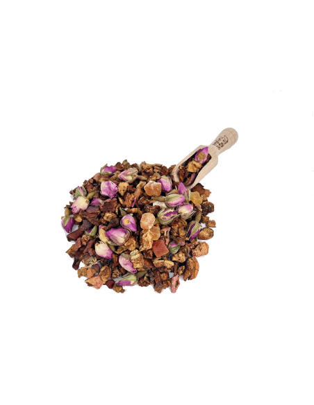 Infusion Pomme Papaye & Rose – Majesthé | Tisane Fruitée Menthe Douce