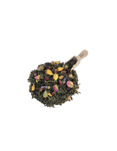 Thé Vert Fraise Framboise & Fleurs – Fresia | Thé Vert Aromatisé Floral Premium